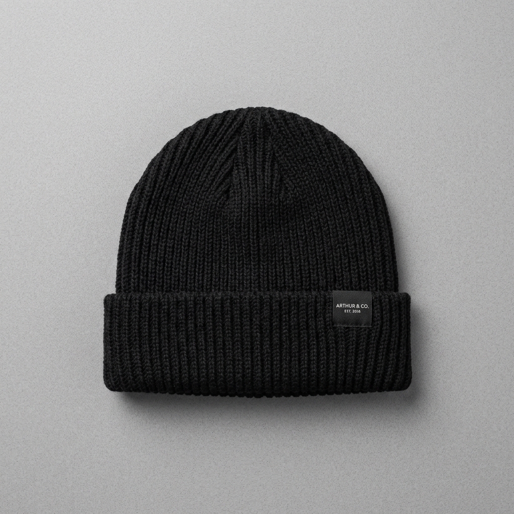Prążkowana czapka beanie